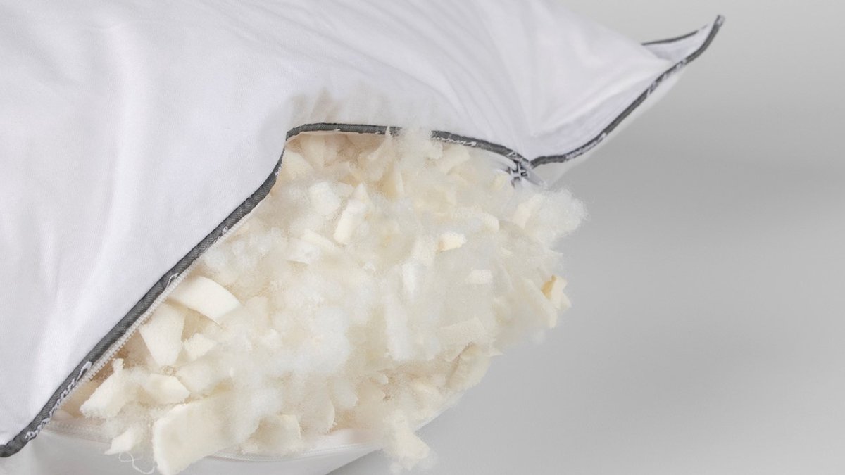 Cinderella New Classic Synthetisch Stevig Hoofdkussen - 50% Latex - 50% Thermosoft Holle Polyester Vezelbolletjes - - Wit