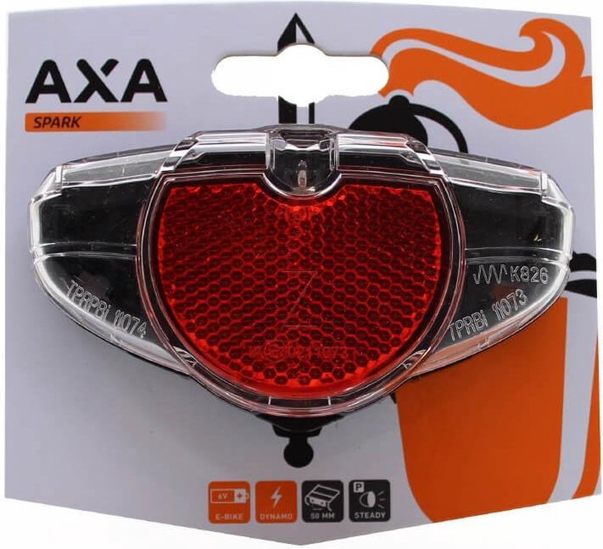 AXA Achterlicht E-bike Spark Rfk Led Dynamo - Zwart