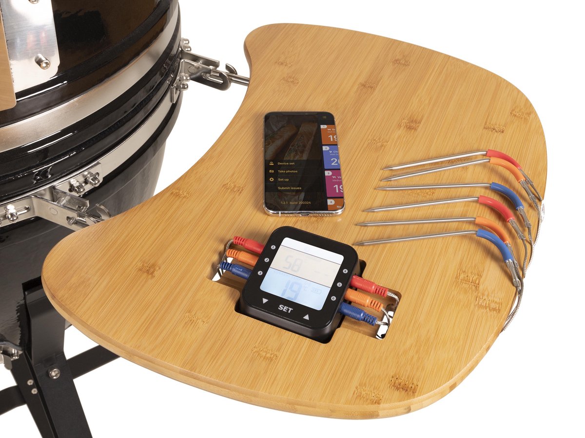 Patton Kamado 21 Inch Premium Black Incl Bluetooth Control - Zwart