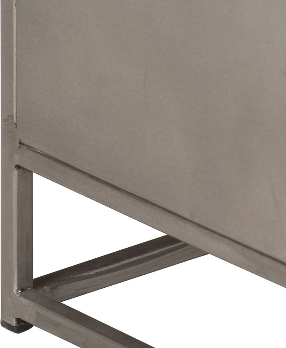 Vidaxl Nachtkastje 40x30x50 Cm Massief Mangohout - Grijs