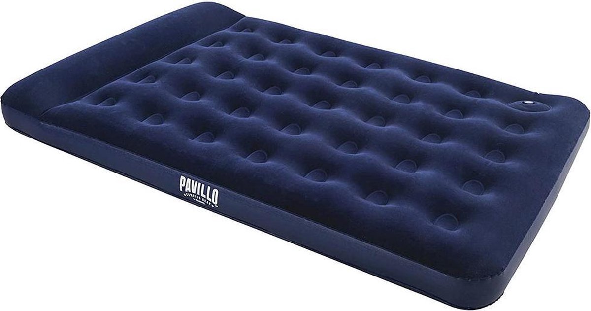 Bestway Pavillo Luchtbed Flocked - 191 x 137 x 28 cm - Blauw