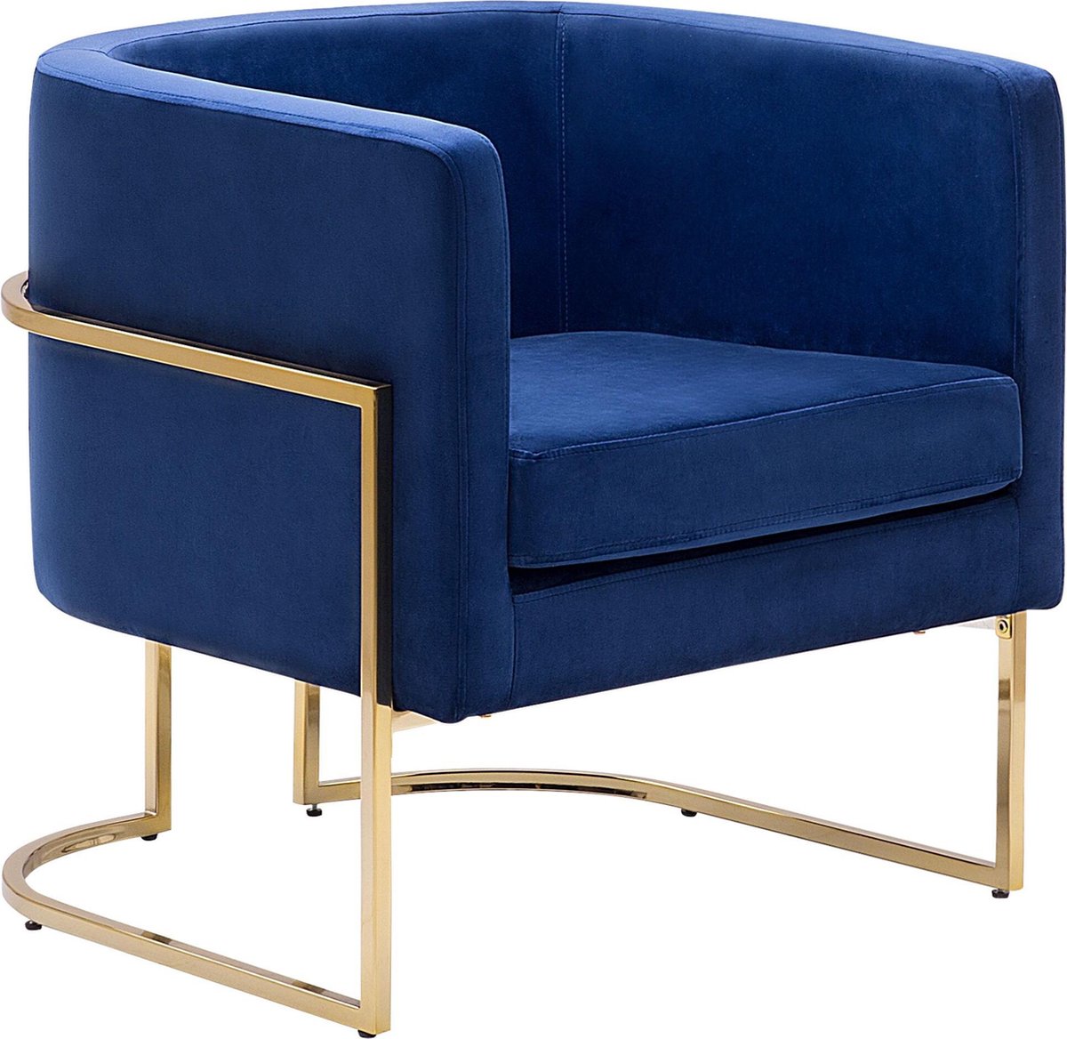 Beliani Sirkka Fauteuil Fluweel 70 X 72 Cm - Azul