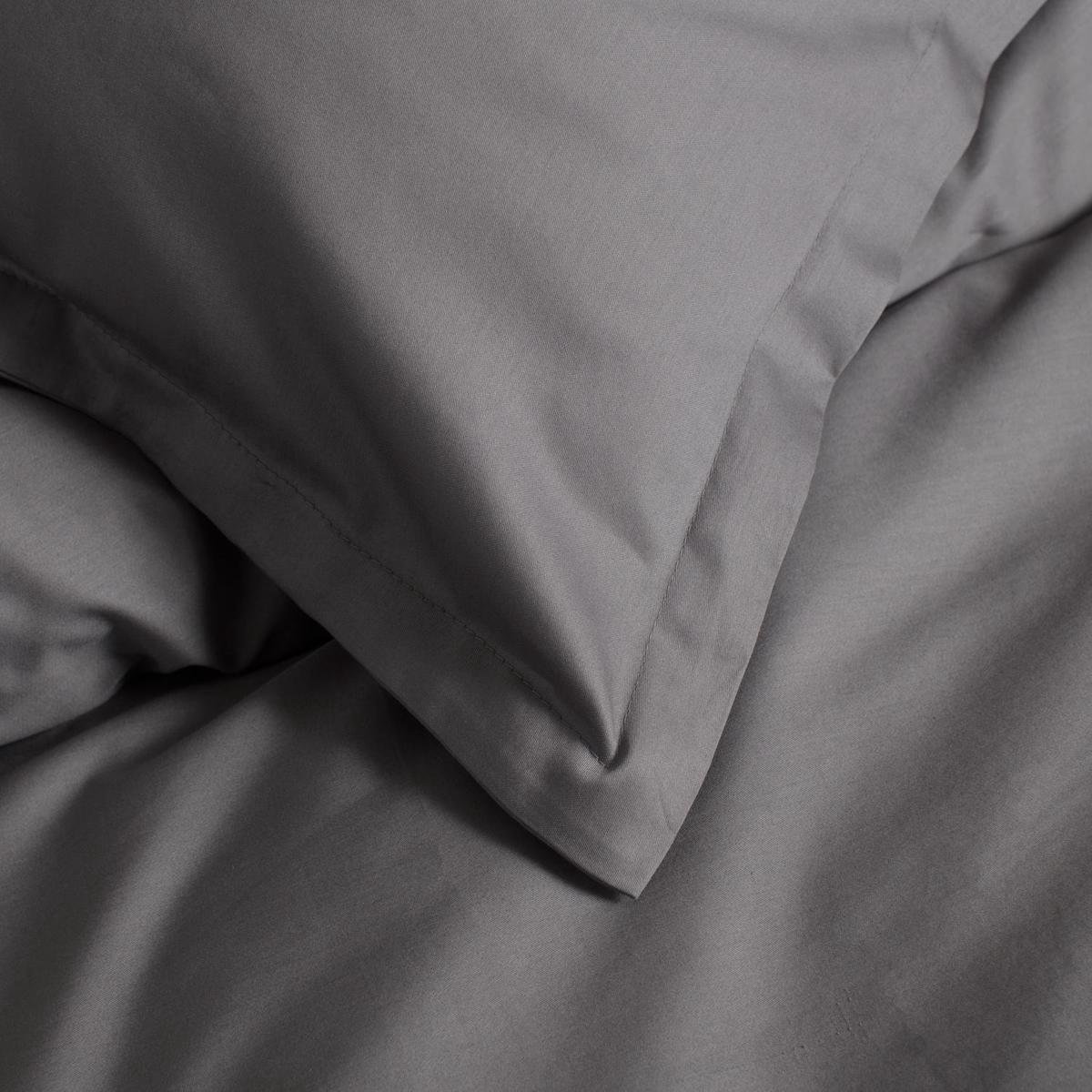 Cinderella Satijn Kussensloop (Set Van 2) - 100% Katoen-satijn - 60x70 Cm - Standaardmaat - Antracite - Grijs