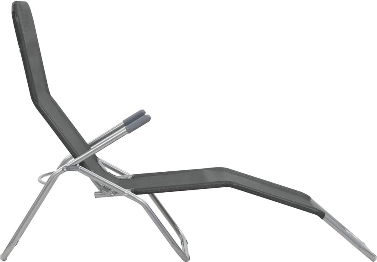 Vidaxl Ligbedden Inklapbaar 2 St Textileen Antraciet - Grijs