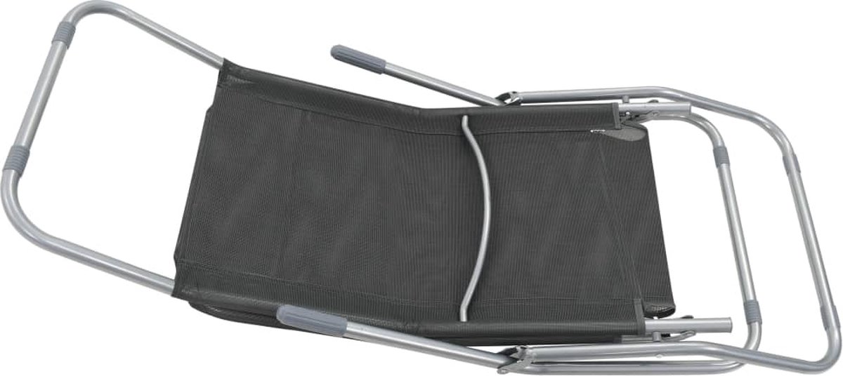 Vidaxl Ligbedden Inklapbaar 2 St Textileen Antraciet - Grijs