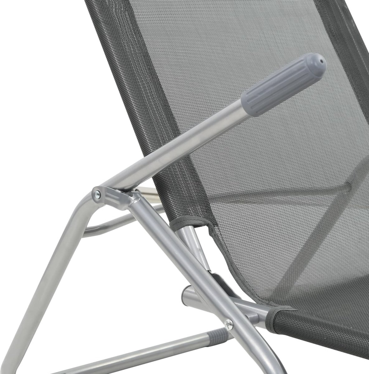 Vidaxl Ligbedden Inklapbaar 2 St Textileen Antraciet - Grijs