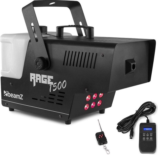 BEAMZ RAGE 1500LED rookmachine met timer controller