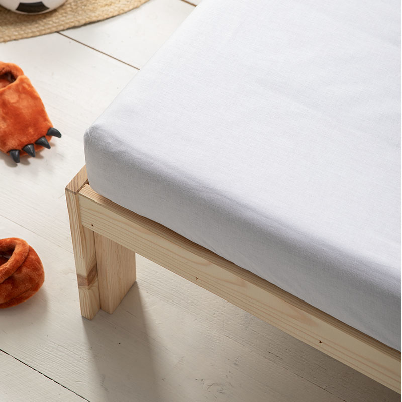Katoenen Hoeslaken Kids - Junior - 70 x 140/150 - Wit