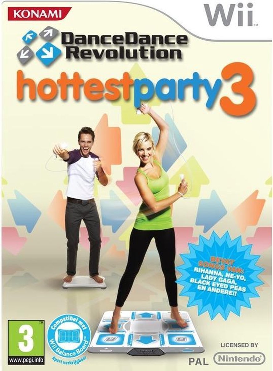 Konami Dance Dance Revolution Hottest Party 3 + Mat