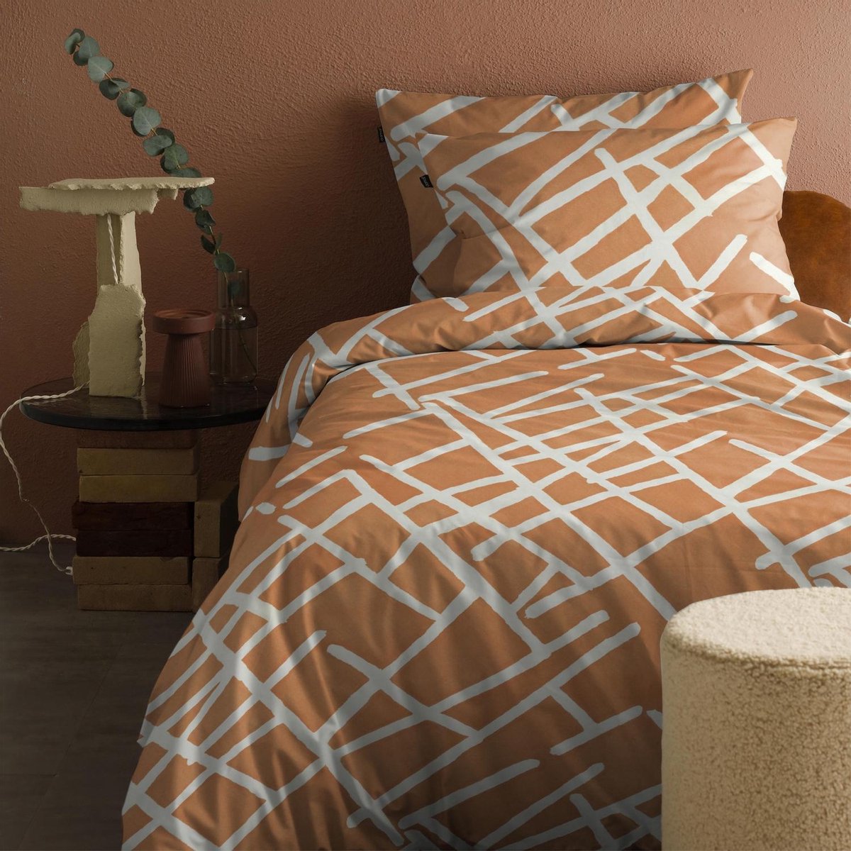 Damai Dekbedovertrek Cinderella Kline Caramel - Katoen - Bruin