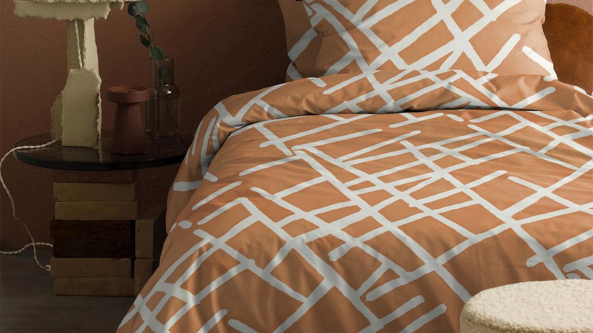 Damai Dekbedovertrek Cinderella Kline Caramel - Katoen - Bruin