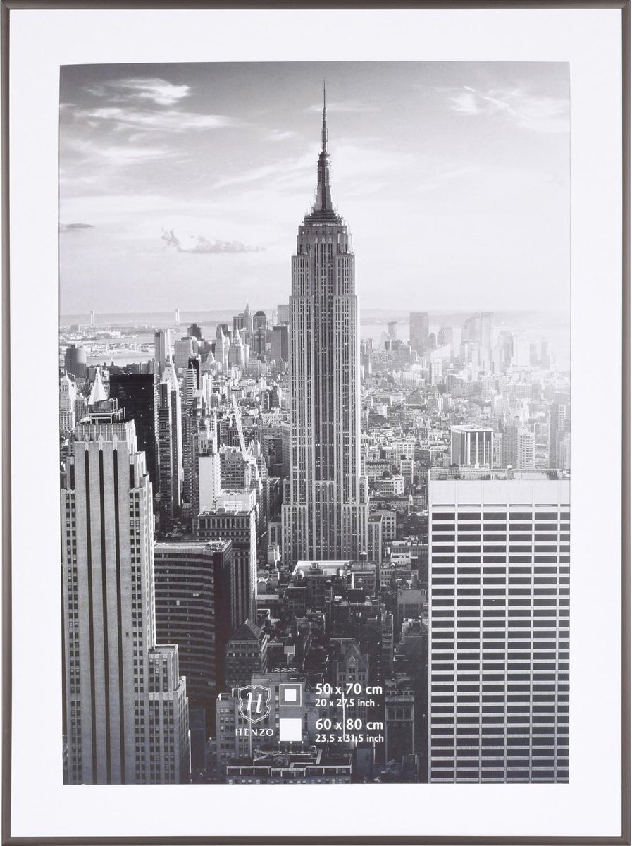 Henzo Fotolijst - Manhattan - Fotomaat 60x80 Cm - Donker - Grijs