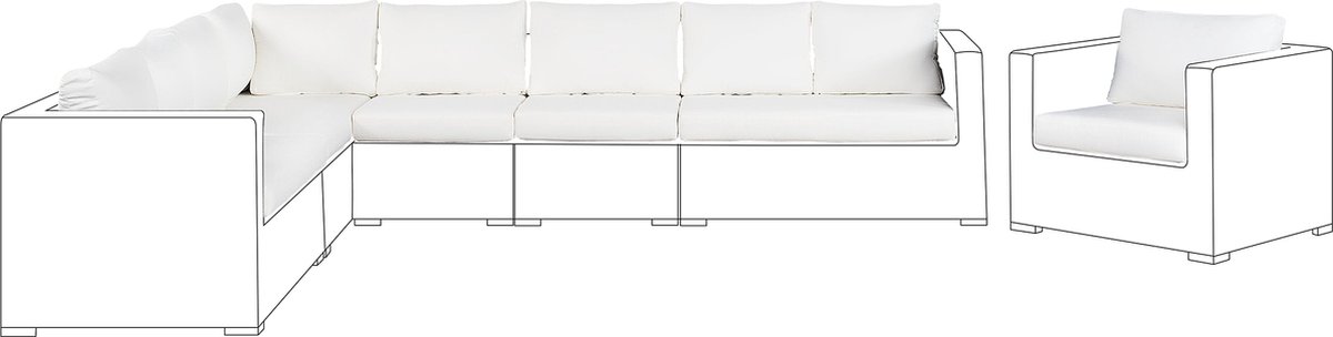 Beliani Xxl Kussenslopen Set Polyester 65 X 130 Cm - Wit