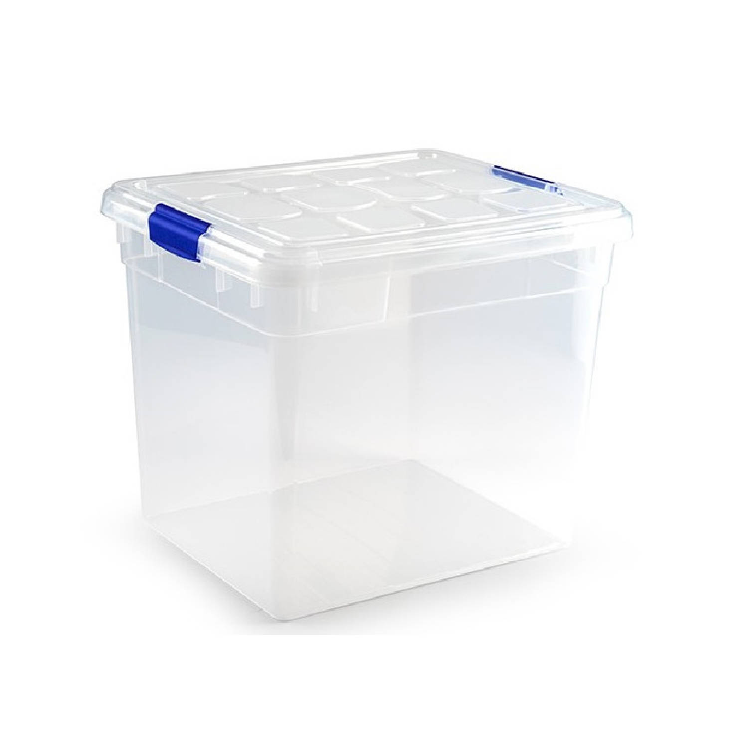 Forte Plastics 1x Stuks Opslagbakken/organizers Met Deksel 35 Liter 42 X 36 X 35 Cm Transparant - Opbergbakken