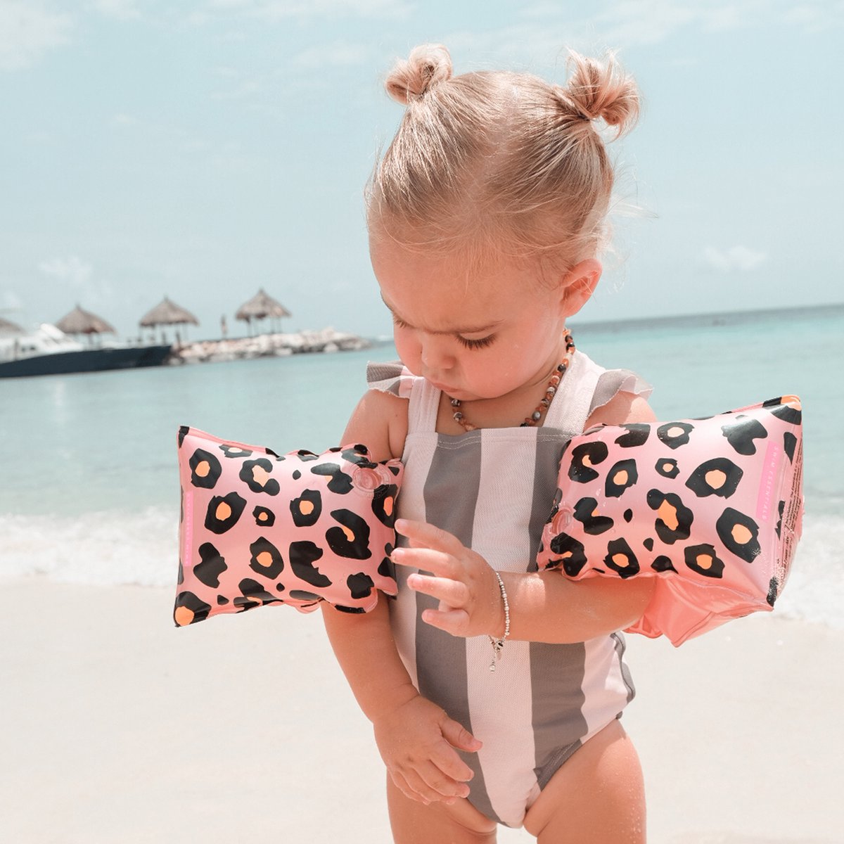 Swim Essentials Zwembandjes Panterprint 0-2 Jaar - Roze