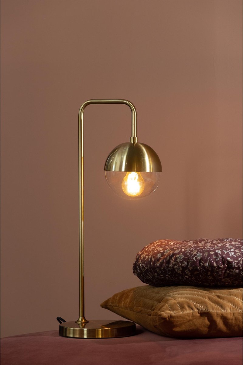 BePureHome Globular Tafellamp - Antique Brass - Goud
