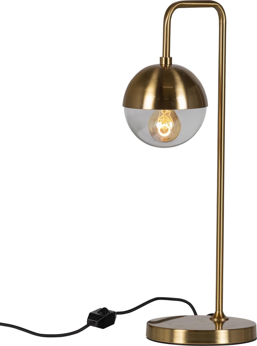 BePureHome Globular Tafellamp - Antique Brass - Goud