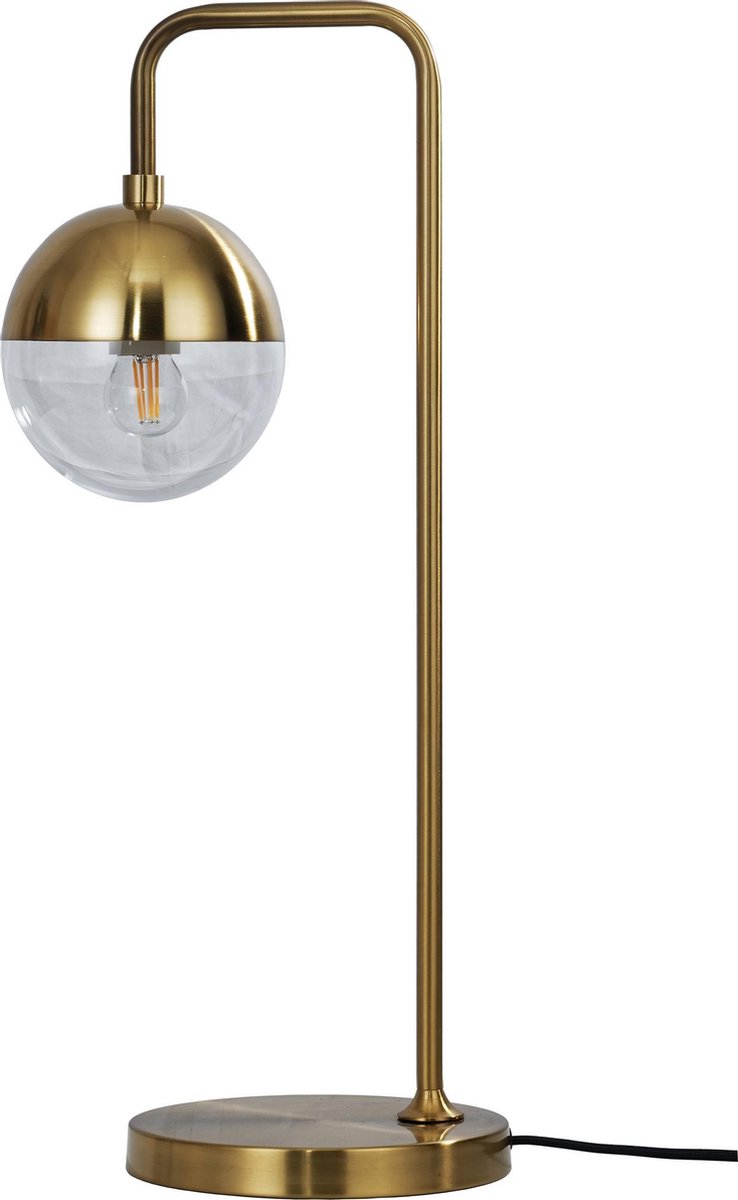 BePureHome Globular Tafellamp - Antique Brass - Goud