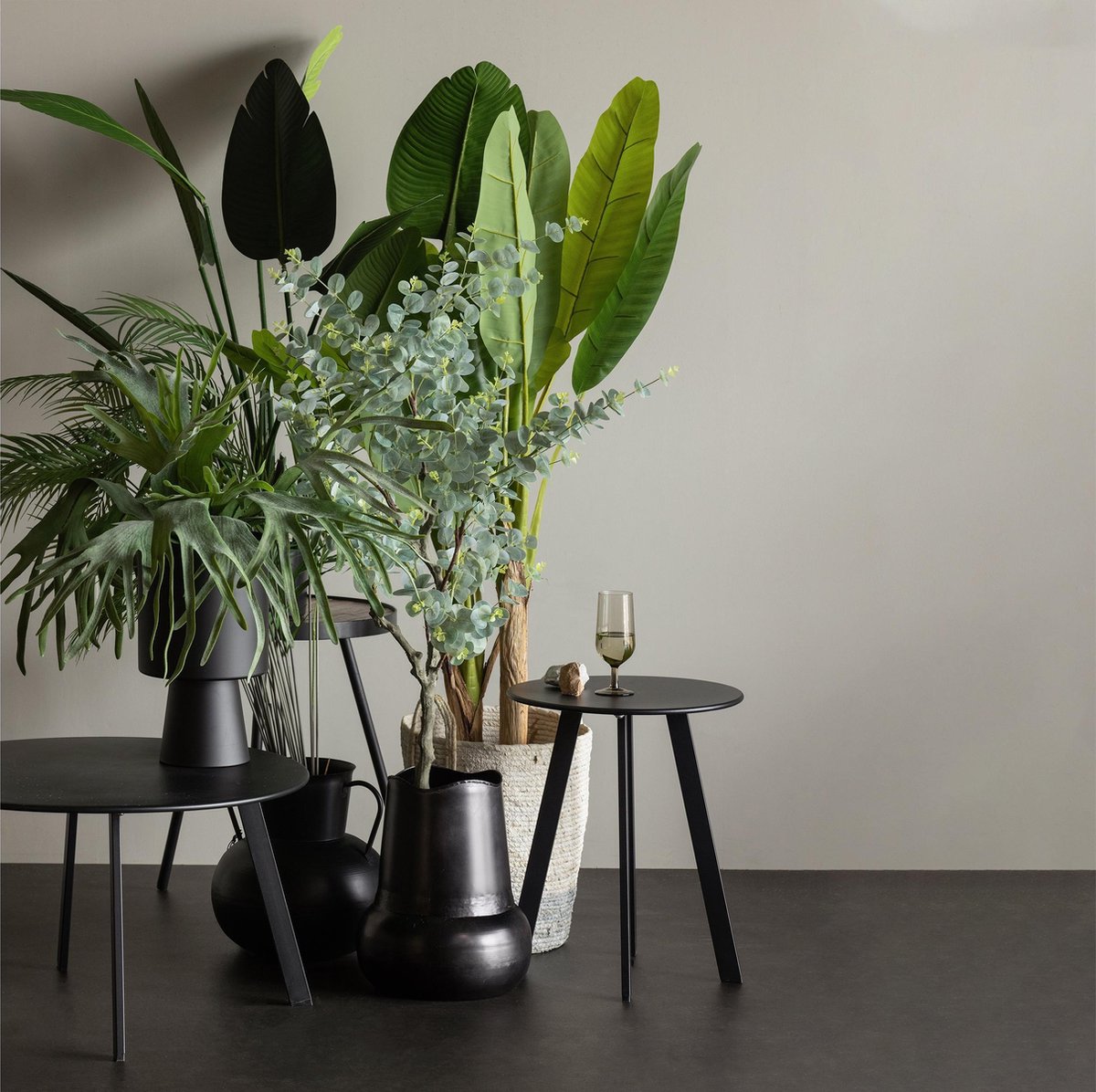 Trendhopper Woood Fer Bijzettafel - - Zwart