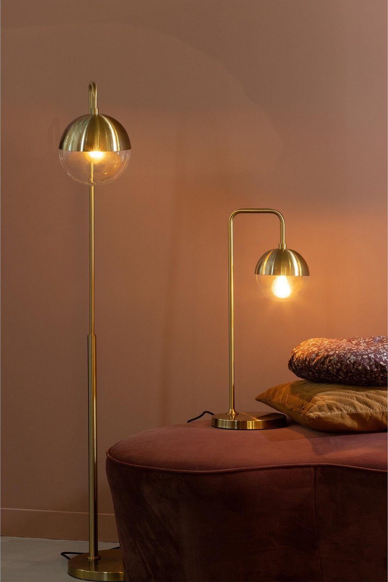 BePureHome Globular Vloerlamp - Antique Brass - Goud