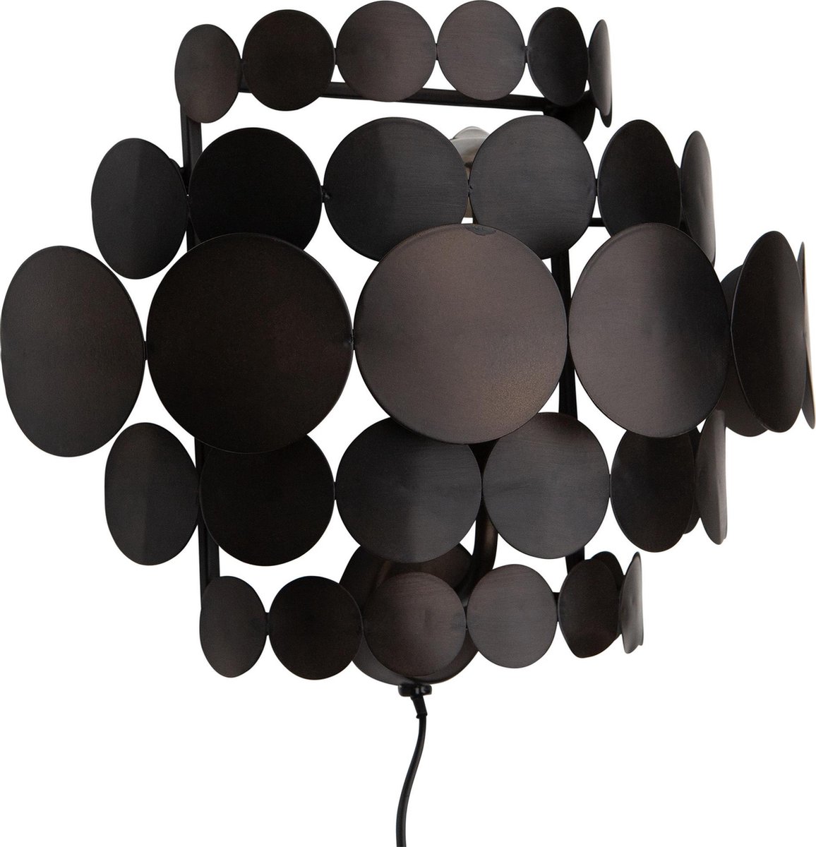 Woood Kaki Wandlamp - - Zwart