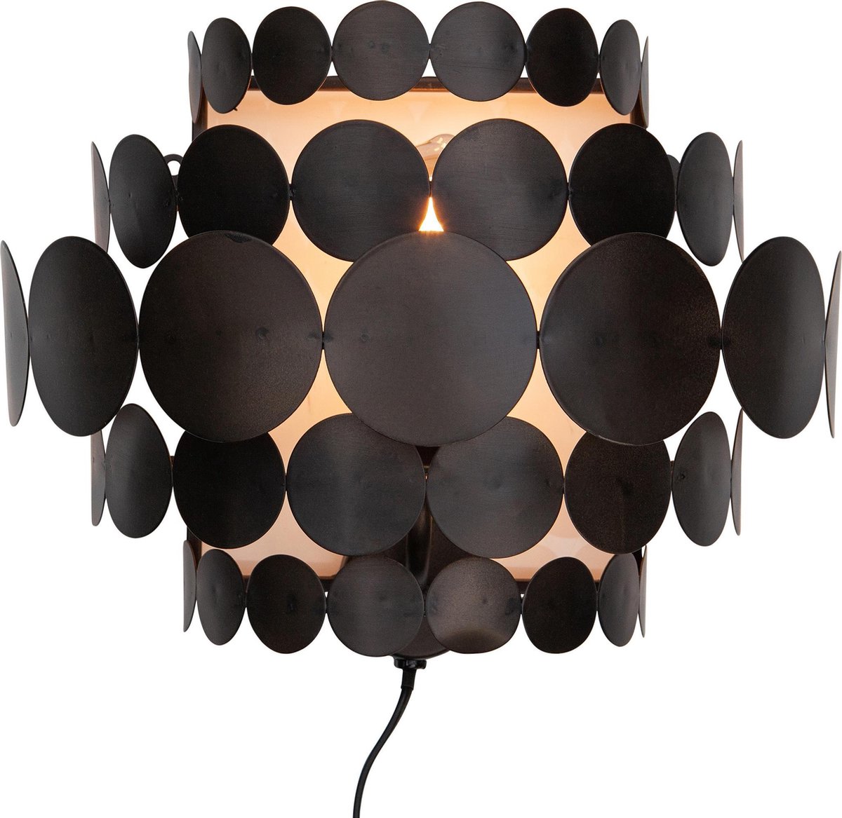 Woood Kaki Wandlamp - - Zwart