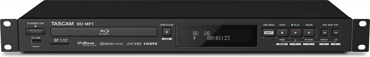 Tascam BD-MP1 Blu-Ray en mediaspeler