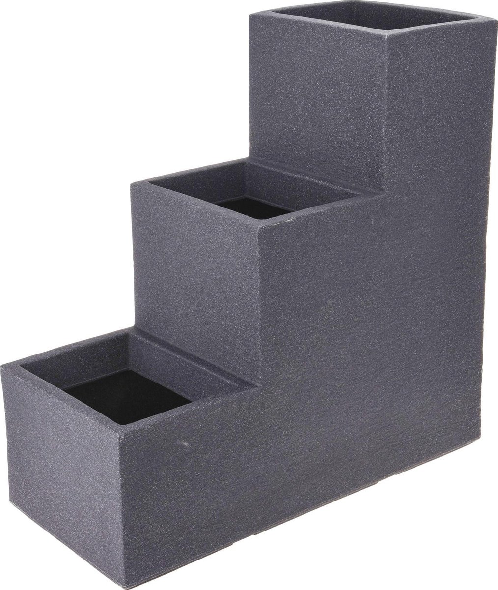 4Goodz Stone Trapsgewijs Plantenbakken Voor Buiten 27x60x60 Cm - - Grijs