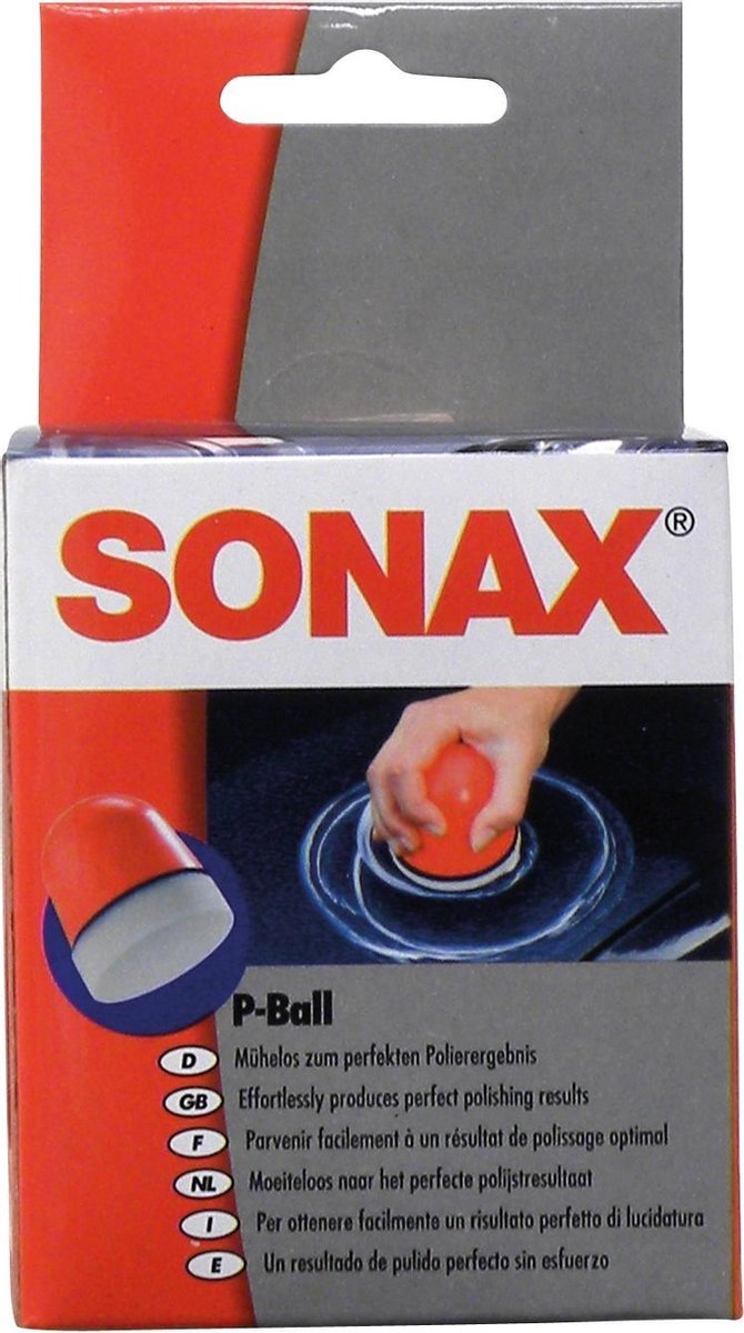 Sonax Polijstspons P-ball 7,8 X 14 Cm Foam - Rood