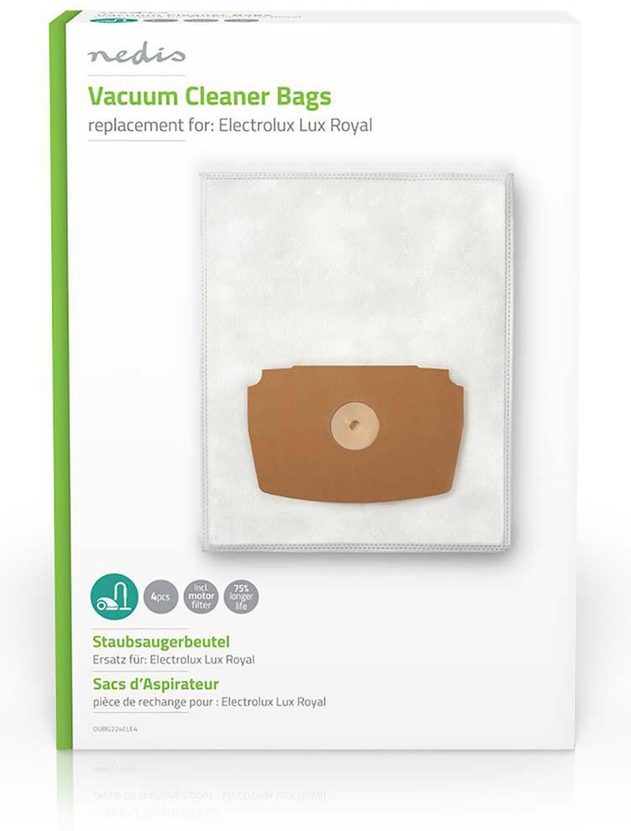 Nedis Dubg224ele4 Stofzuigerzak Electrolux Lux Royal