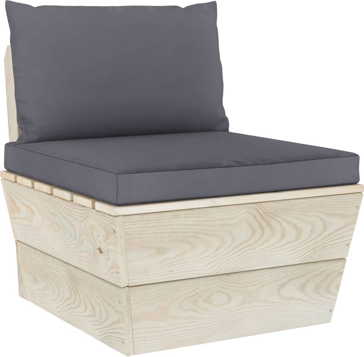 Vidaxl 6-delige Loungeset Met Kussens Pallet Vurenhout - Grijs