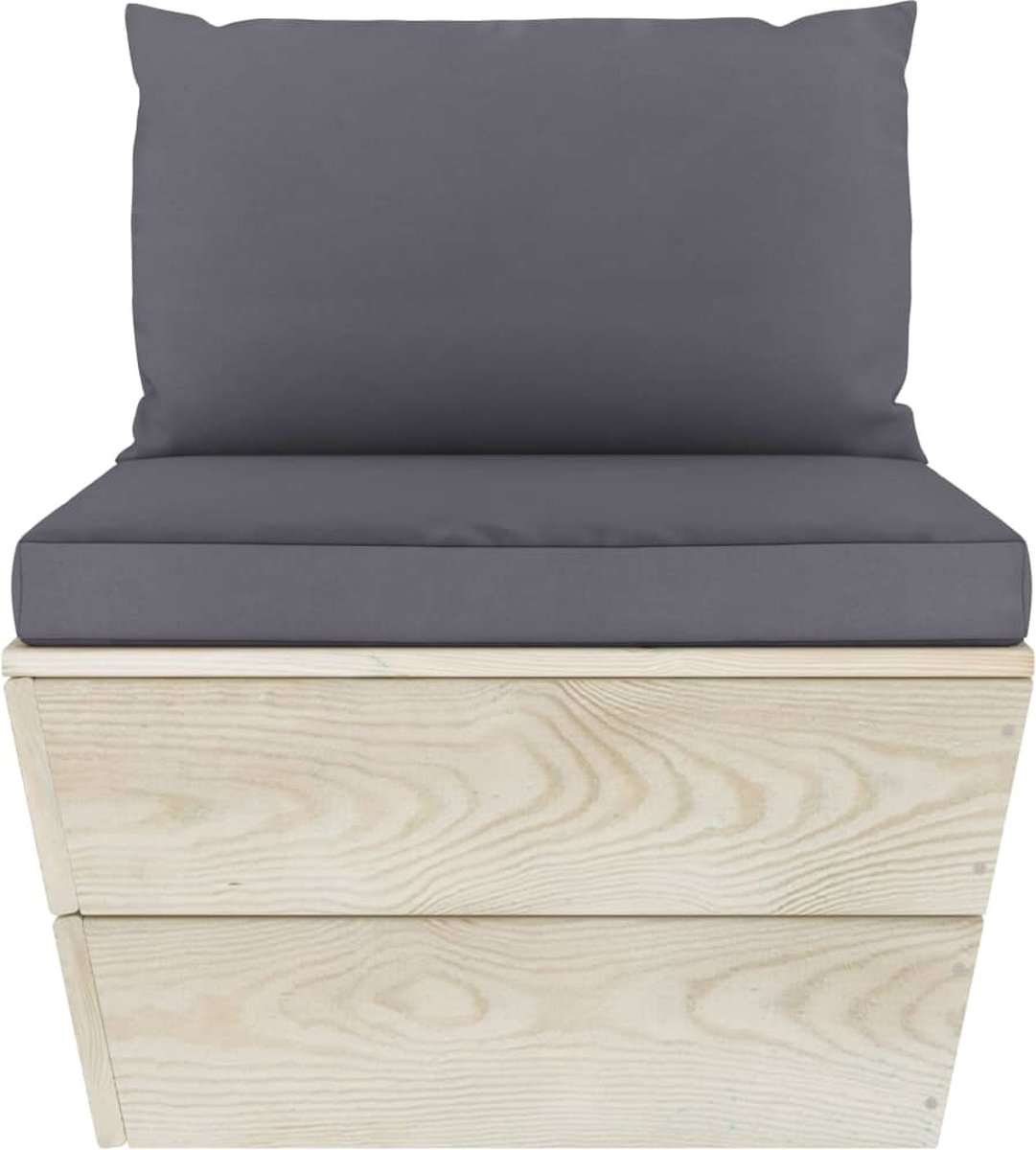 Vidaxl 6-delige Loungeset Met Kussens Pallet Vurenhout - Grijs