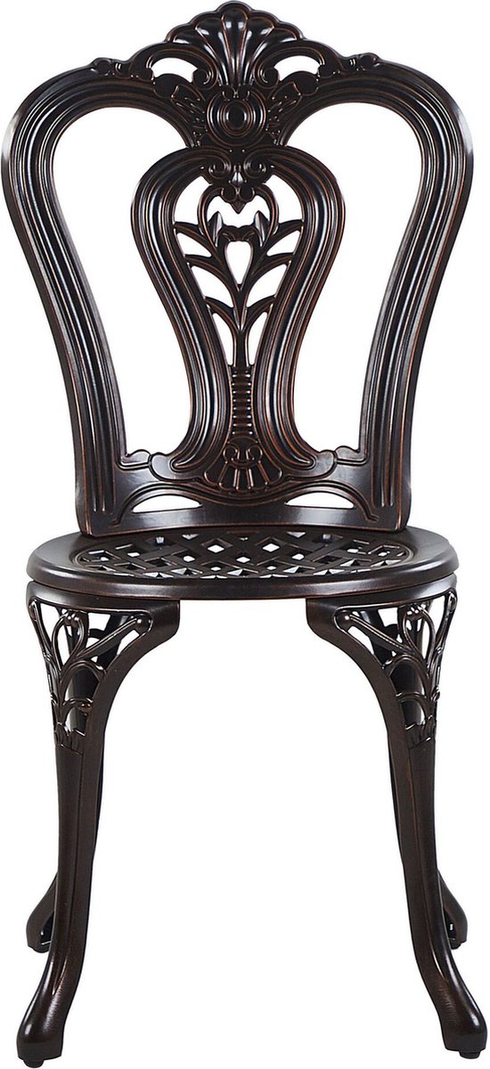 Beliani Bovino Balkonset Aluminium 65 X 65 Cm - Bruin