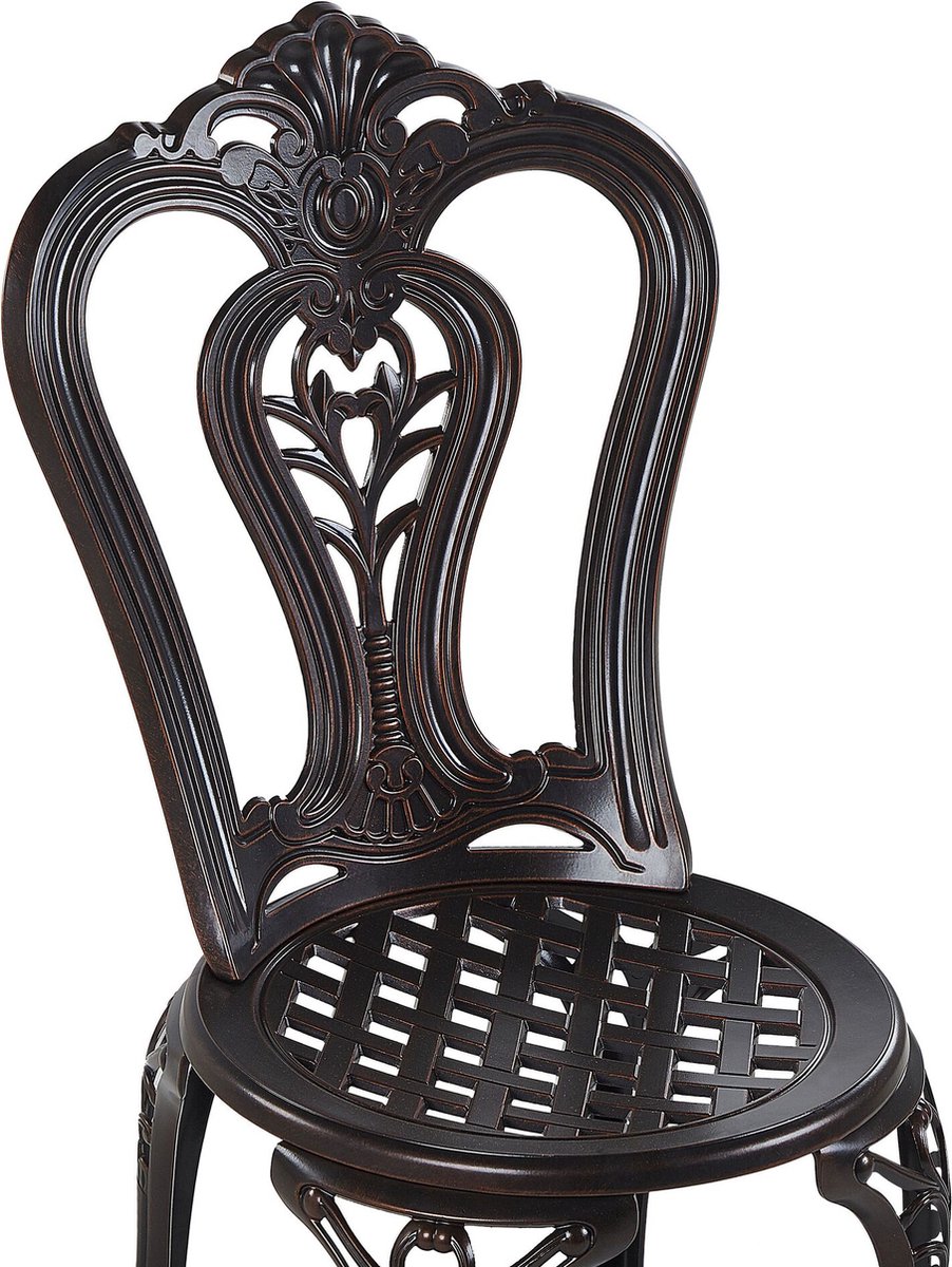 Beliani Bovino Balkonset Aluminium 65 X 65 Cm - Bruin