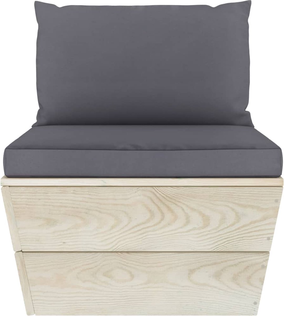 Vidaxl 6-delige Loungeset Met Kussens Pallet Vurenhout - Grijs