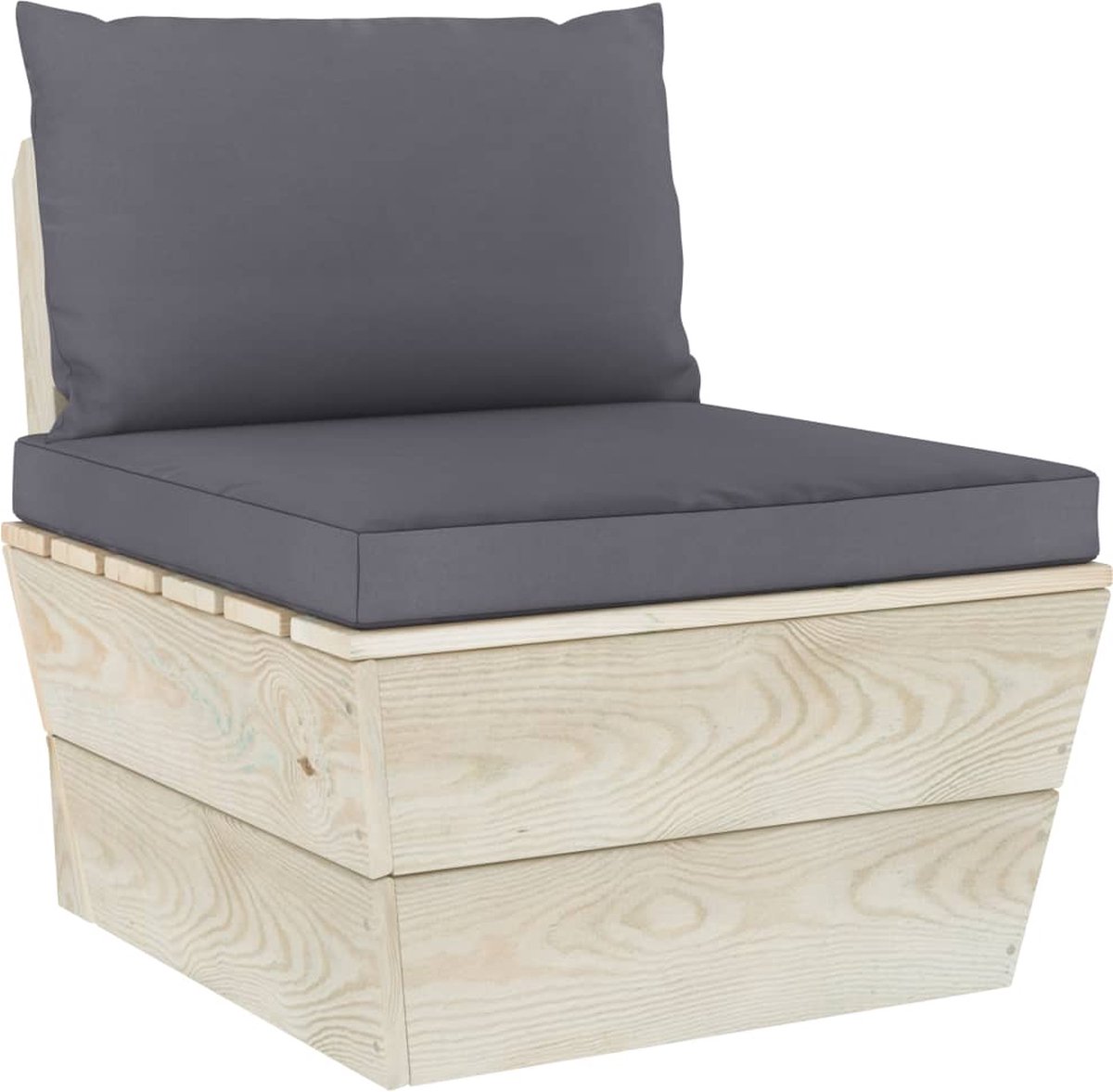 Vidaxl 6-delige Loungeset Met Kussens Pallet Vurenhout - Grijs