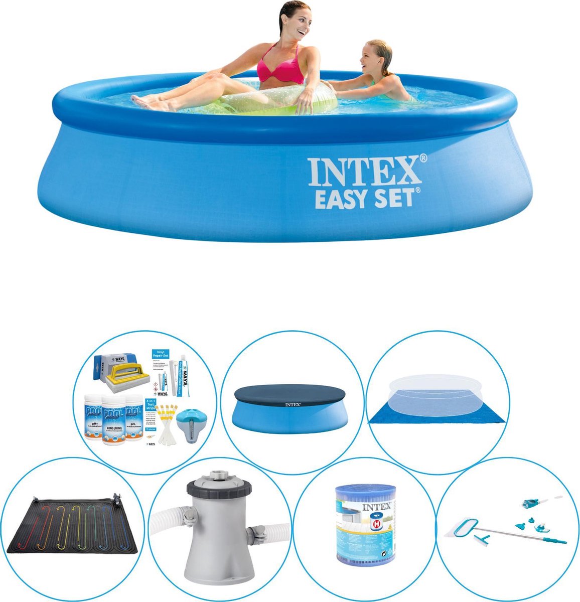 Intex Zwembad Deal - Easy Set Rond 244x61 Cm - Blauw