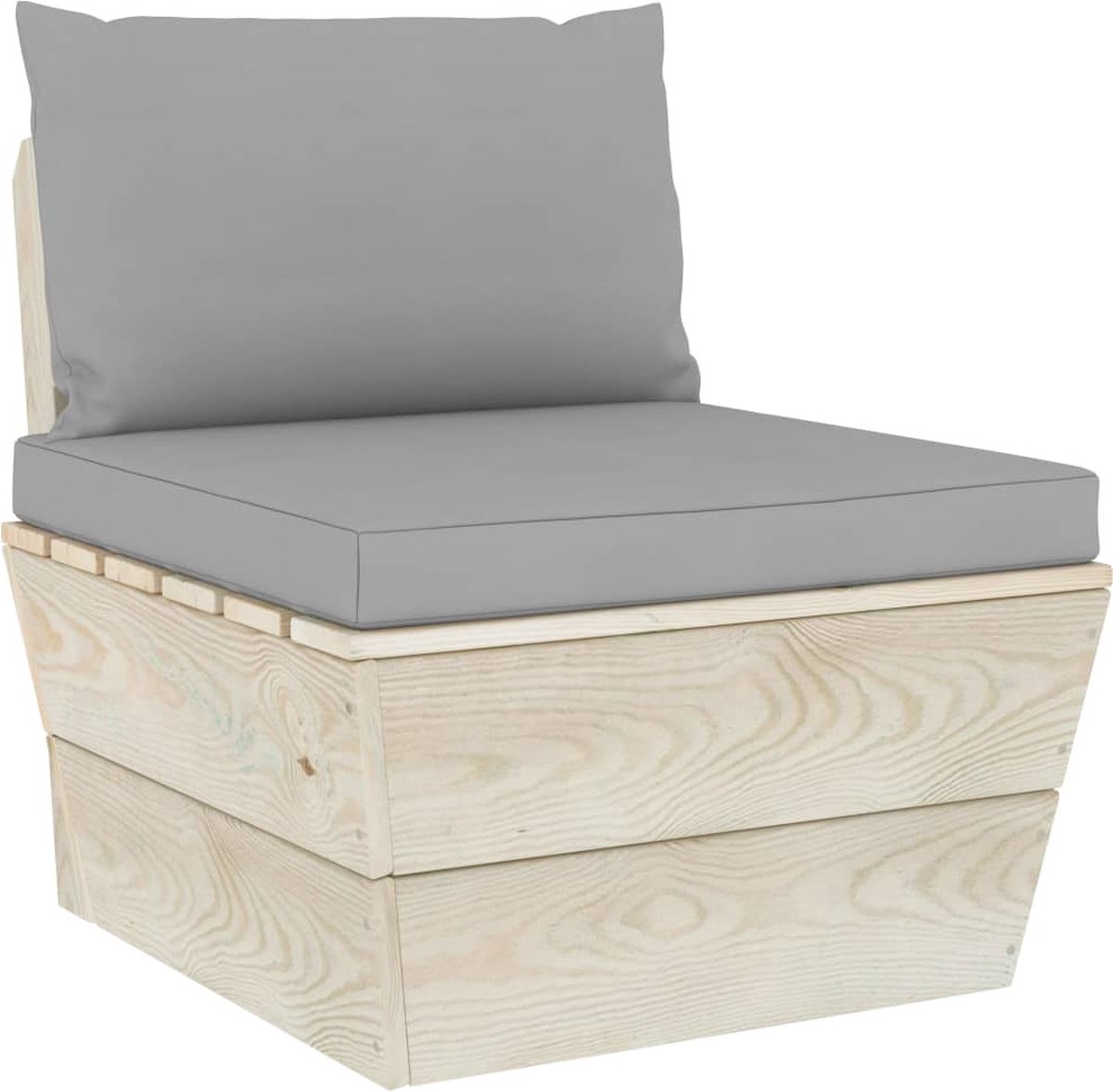 Vidaxl 7-delige Loungeset Met Kussens Pallet Vurenhout - Grijs