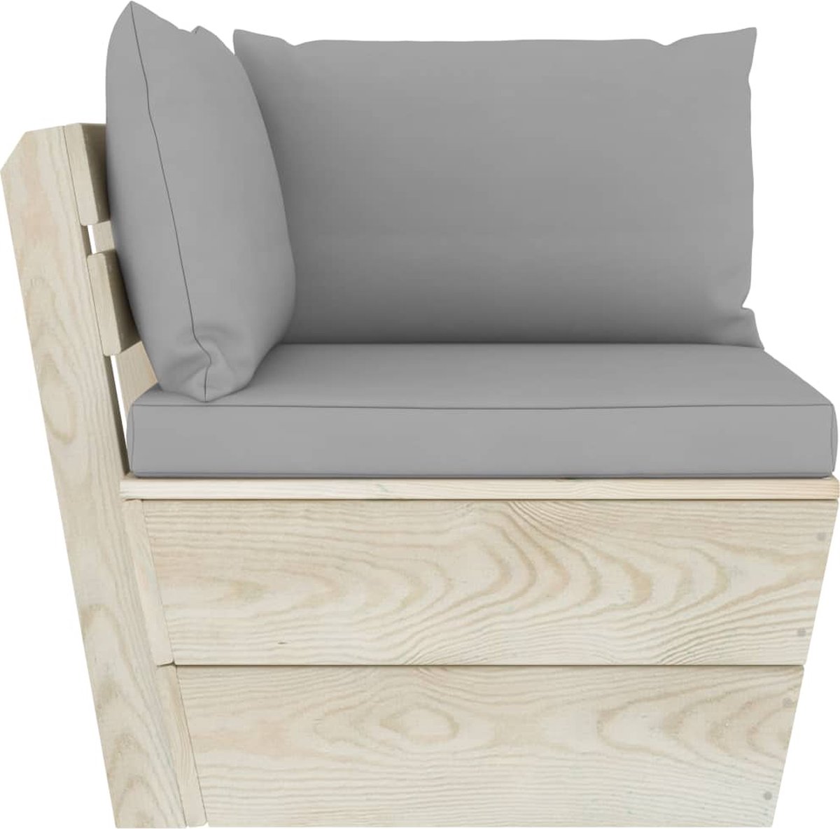 Vidaxl 7-delige Loungeset Met Kussens Pallet Vurenhout - Grijs