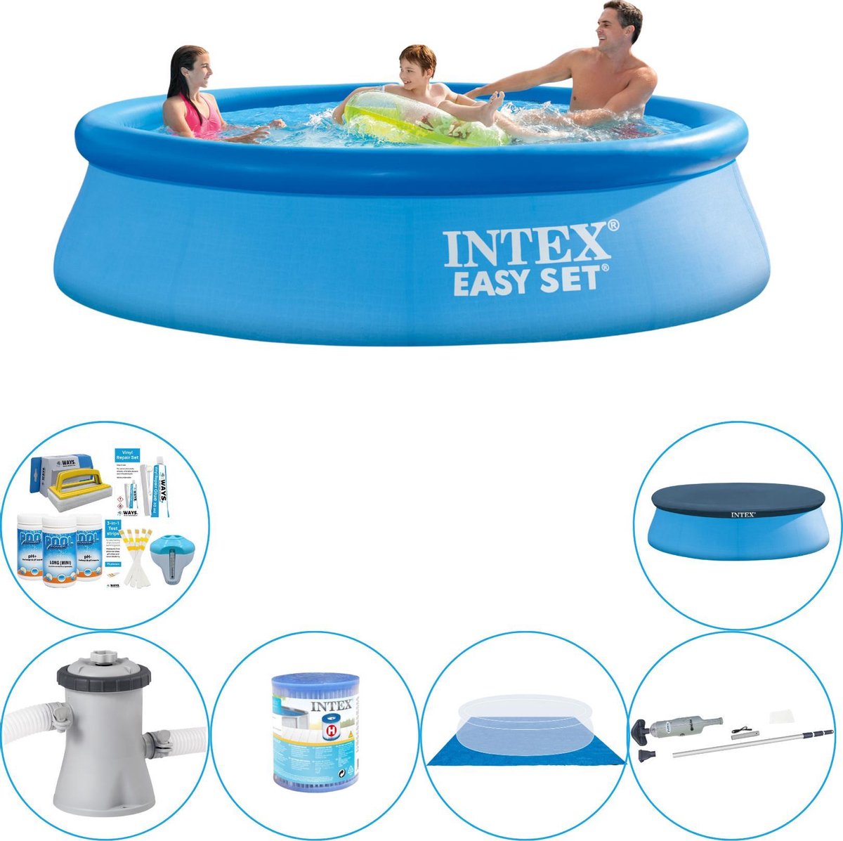 Intex Zwembad Super Deal - Easy Set Rond 305x76 Cm - Blauw