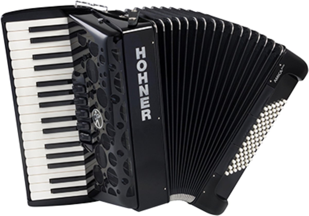Hohner Amica Forte III 72, Silent Key accordeon - Zwart