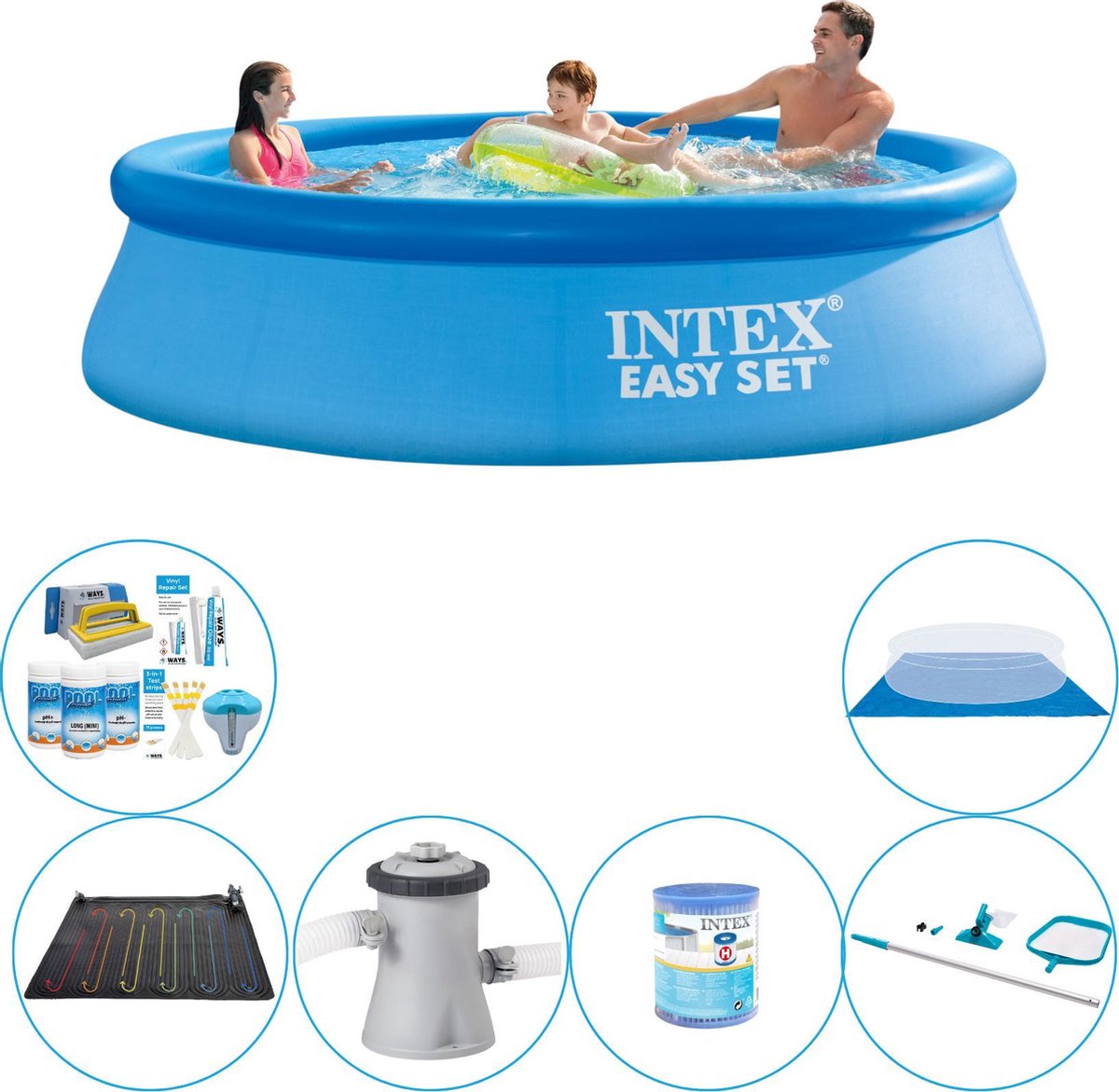 Intex Easy Set Rond 305x76 Cm - 7-delig - Zwembad Pakket - Blauw