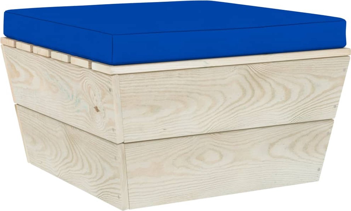 Vidaxl 9-delige Loungeset Met Kussens Pallet Vurenhout - Blauw