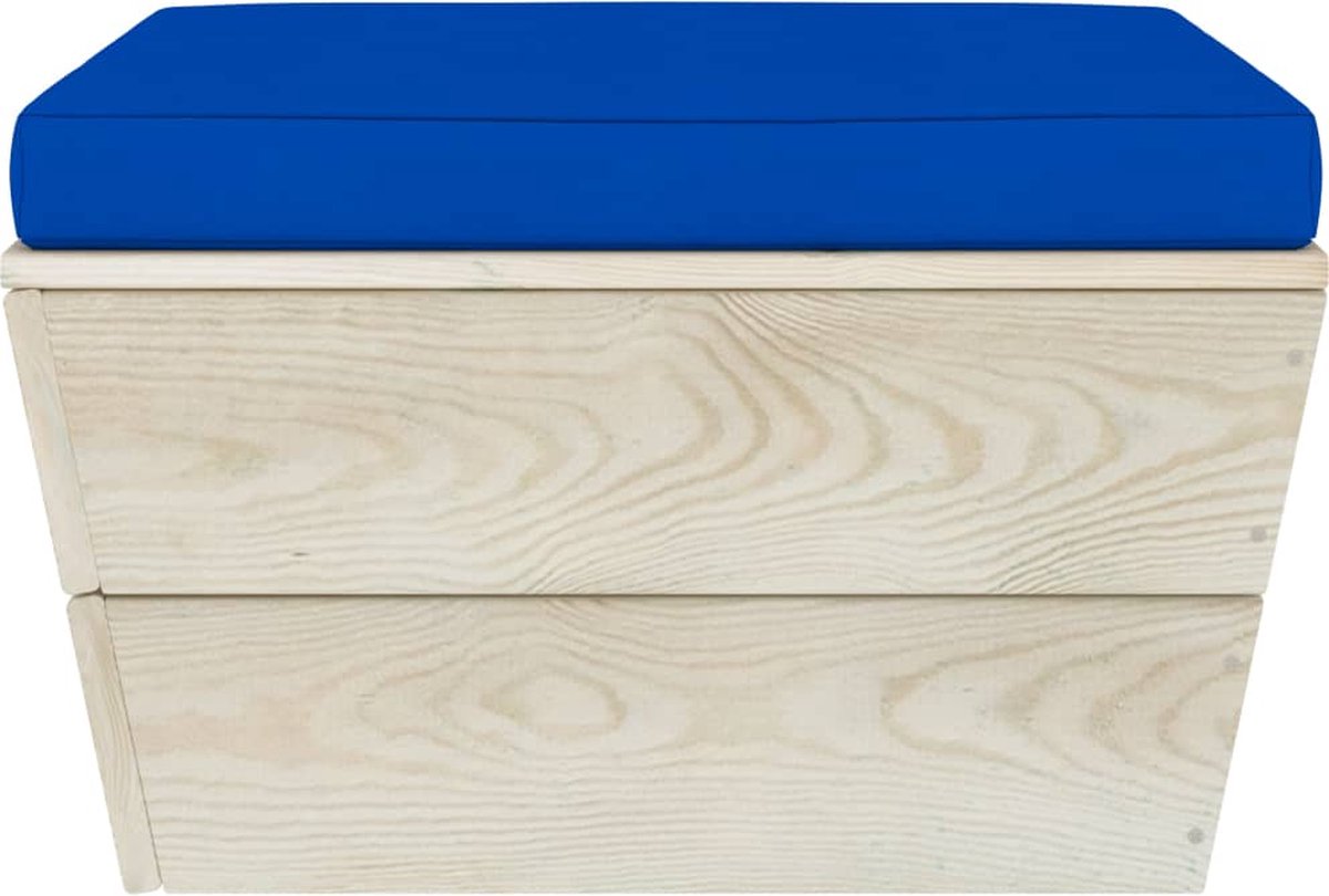Vidaxl 9-delige Loungeset Met Kussens Pallet Vurenhout - Blauw