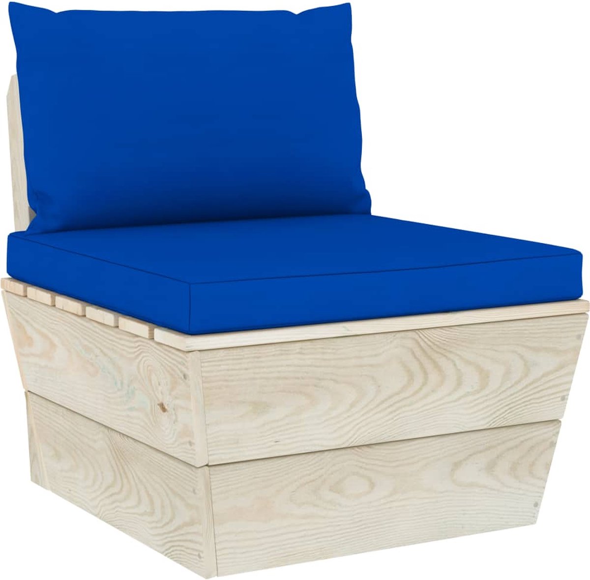 Vidaxl 9-delige Loungeset Met Kussens Pallet Vurenhout - Blauw