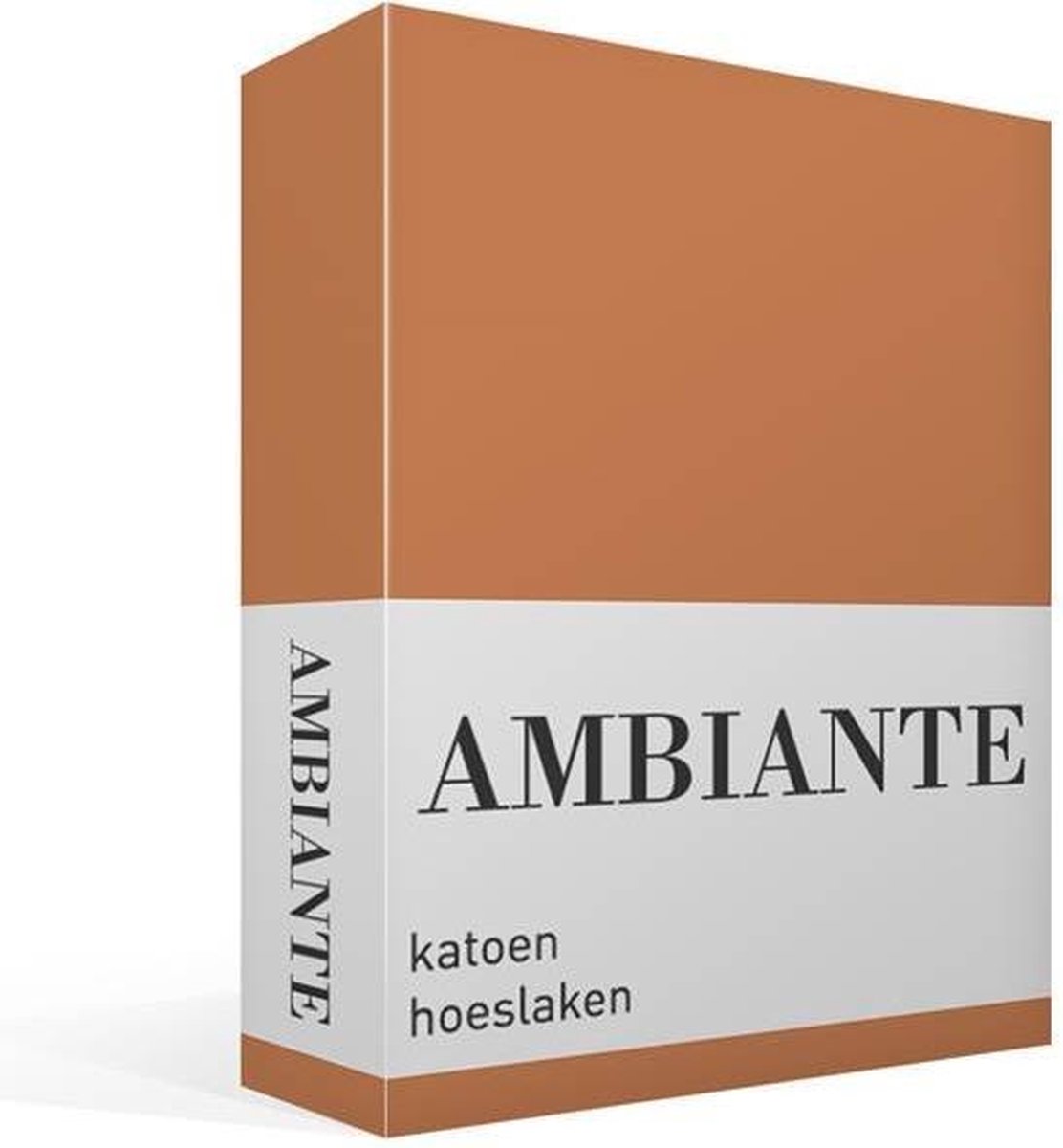 AMBIANTE Hoeslaken Katoen-lits-jumeaux (180x210/220 Cm) - Oranje