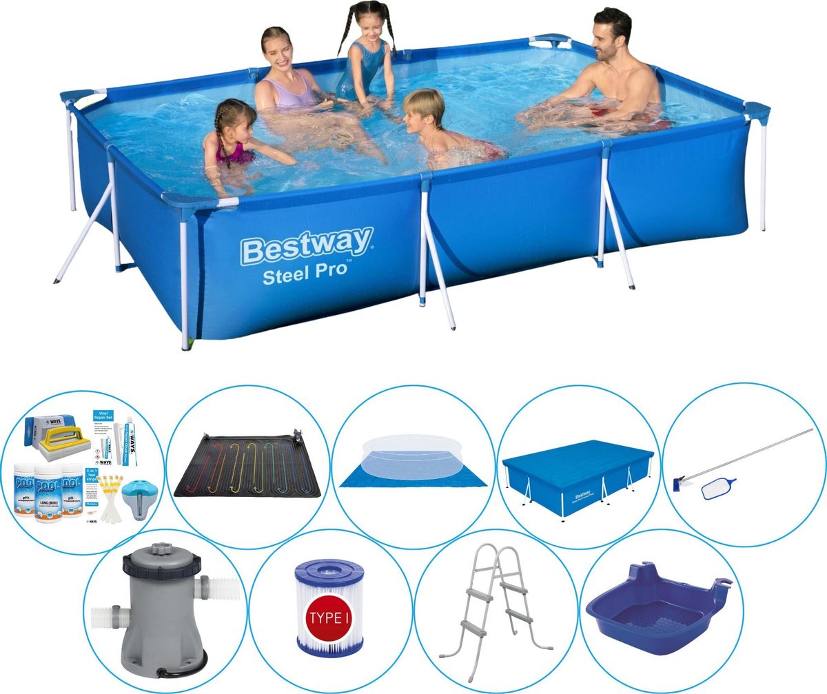 Bestway Steel Pro Rechthoekig 300x201x66 Cm - Slimme Zwembad Deal - Blauw