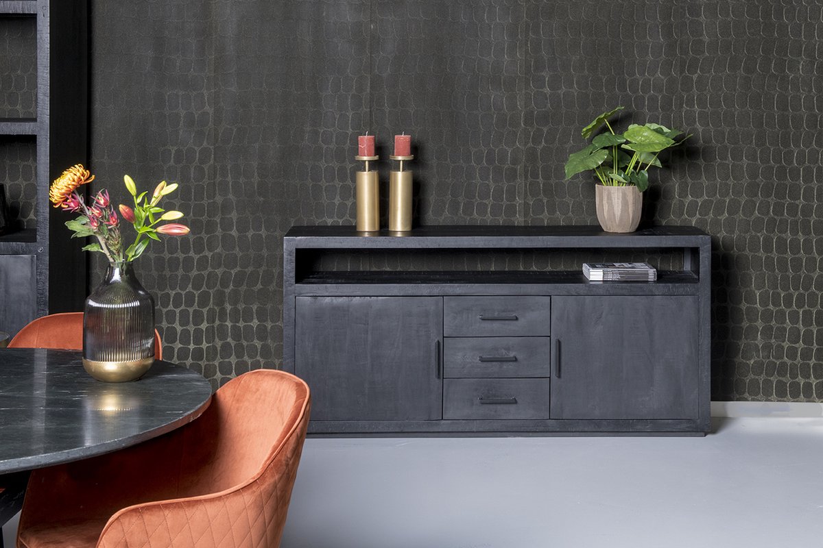 Livingfurn - Dressoir - Jaxx 180cm - Zwart