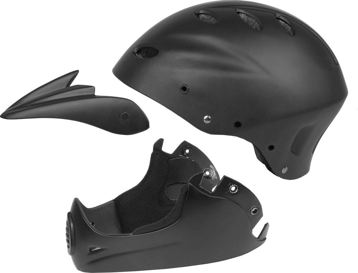 M-wave Fietshelm Downhill Unisex Abs Mat Maat 54-58 Cm/m - Zwart