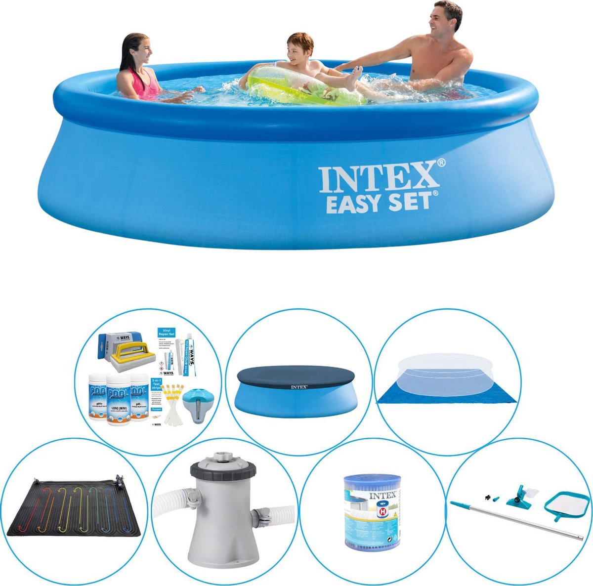 Intex Easy Set Rond 305x76 Cm - Zwembad Pakket - Blauw